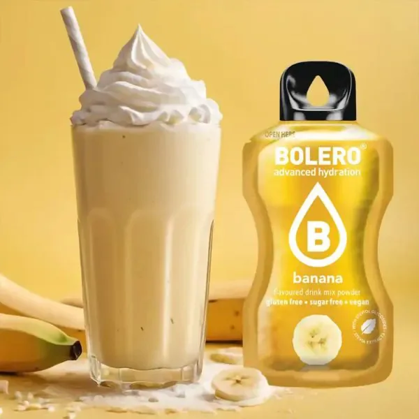 Bolero Banana – Bevanda Istantanea Senza Zuccheri, Bustine da 9g – Low Calorie, Perfetta per Dieta e Attività Sportiva - immagine 3