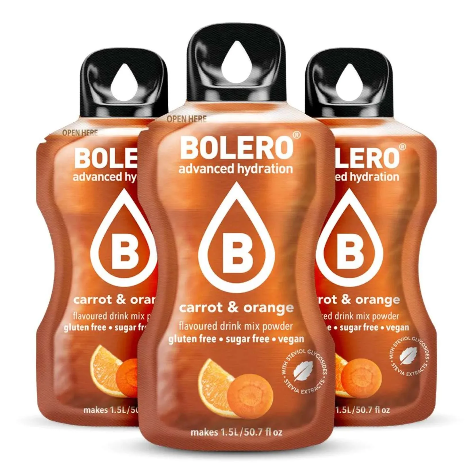 Bustina di Bolero Carota e Arancia 9g bevanda istantanea low calorie senza zuccheri