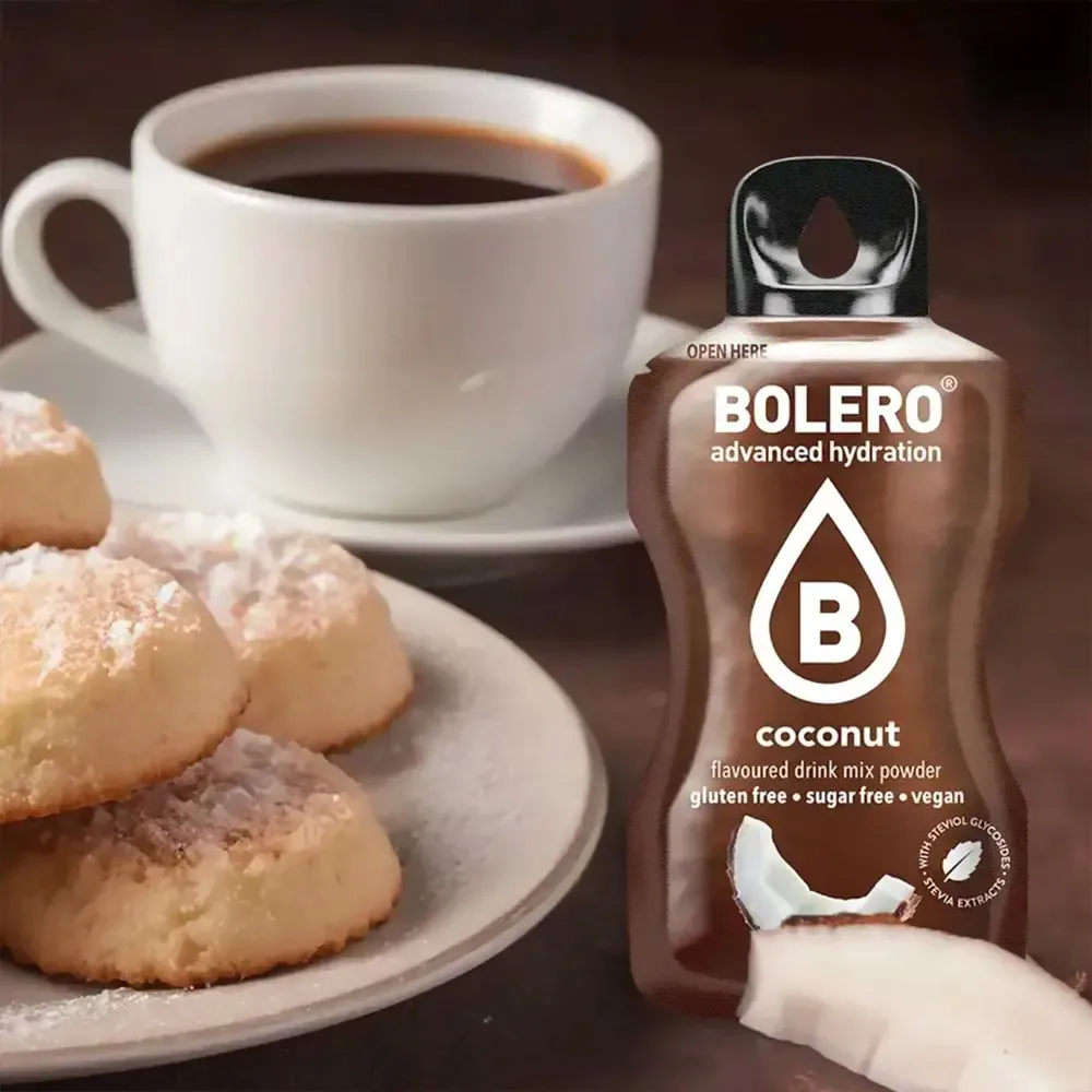 Bolero Coconut – Bevanda Istantanea al Cocco Senza Zuccheri, Bustine da 9g – Low Calorie, Ideale per Dieta e Sport - immagine 3