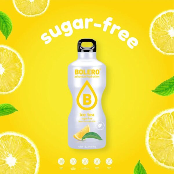 Bolero Ice Tea Lemon – Bevanda Istantanea al Tè al Limone, Senza Zuccheri, Bustine da 9g – Rinfrescante, Low Calorie, Ideale per Dieta e Sport - immagine 2