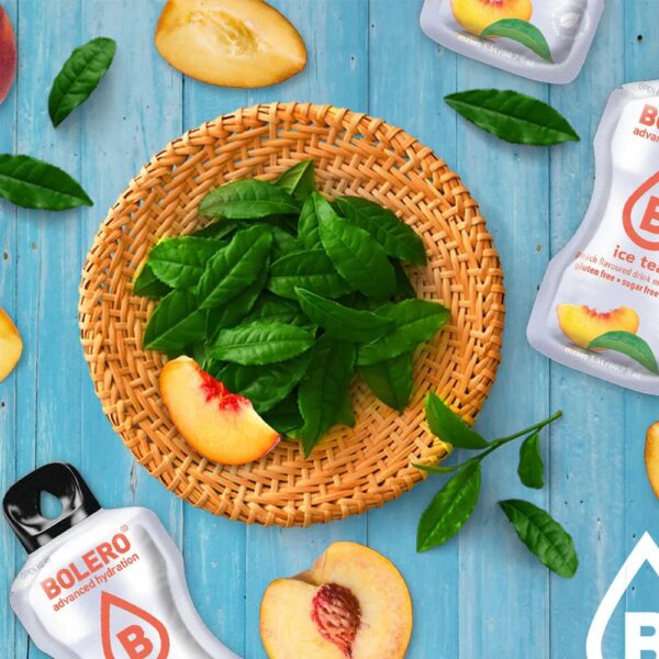 Bolero Ice Tea Pesca – Bevanda Istantanea al Tè alla Pesca, Senza Zuccheri, Bustine da 9g – Rinfrescante, Low Calorie, Ideale per Dieta e Sport - immagine 4