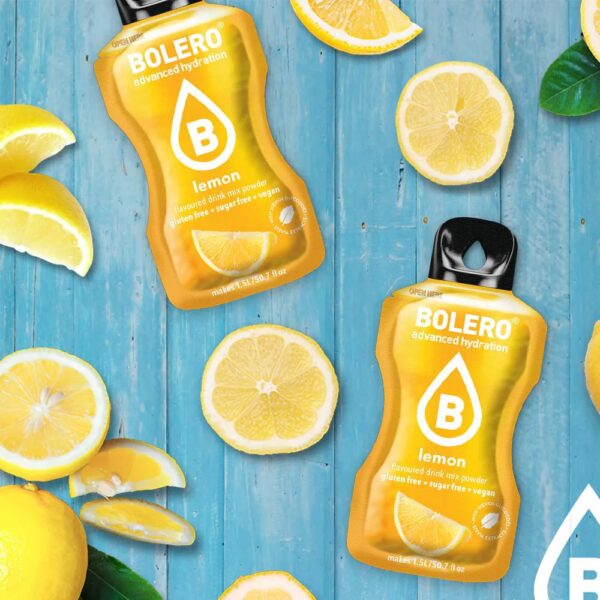 Bolero Limone – Bevanda Istantanea al Gusto Limone, Senza Zuccheri, Bustine da 9g – Rinfrescante, Low Calorie, Ideale per Sport e Dieta - immagine 2