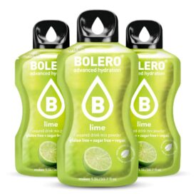 confezione da 24 bustine Bolero Lime bevanda istantanea gusto lime senza zuccheri e low calorie
