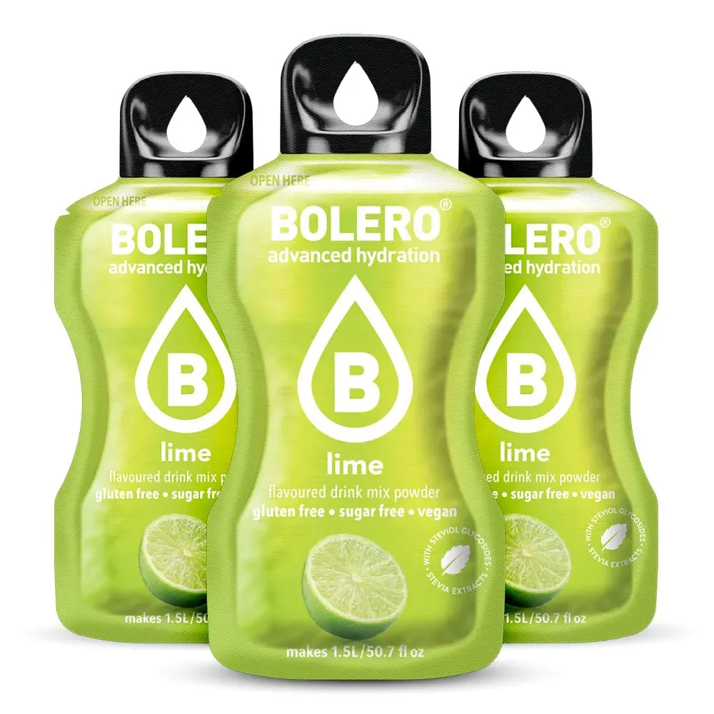confezione da 24 bustine Bolero Lime bevanda istantanea gusto lime senza zuccheri e low calorie