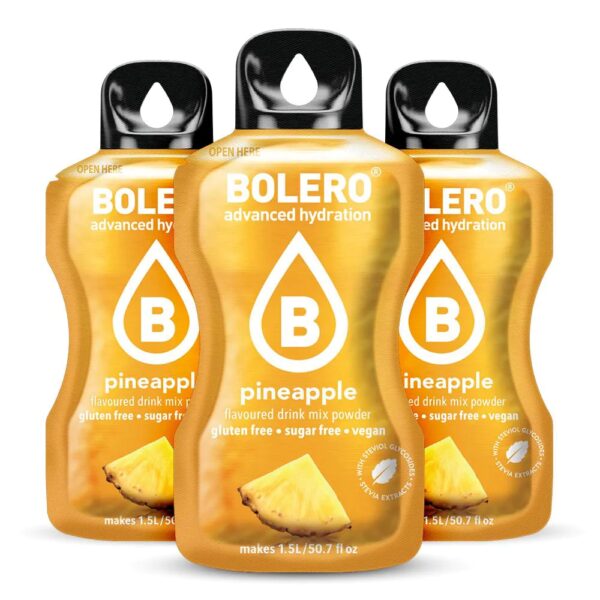 Bolero Ananas – Bevanda Istantanea al Gusto Esotico, Senza Zuccheri, Ideale per Dieta e Sport