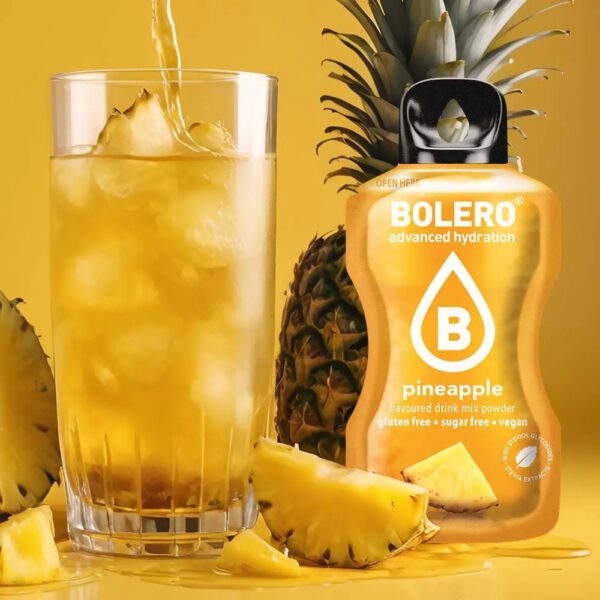 Bolero Ananas – Bevanda Istantanea al Gusto Ananas, Senza Zuccheri, Bustine da 9g – Esotica, Low Calorie, Ideale per Dieta e Sport - immagine 3