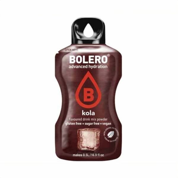 Bolero Stiks Kola – Bevanda Istantanea al Gusto Cola, Senza Zuccheri, Bustine da 3g – Energizzante, Low Calorie, Ideale per Dieta e Sport - immagine 1