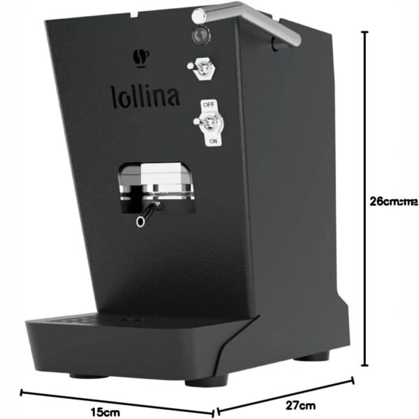 Macchina da Caffè a Cialde ESE 44mm Lollo Lollina Nera – Compatta e Professionale + 40 Cialde Omaggio - immagine 2