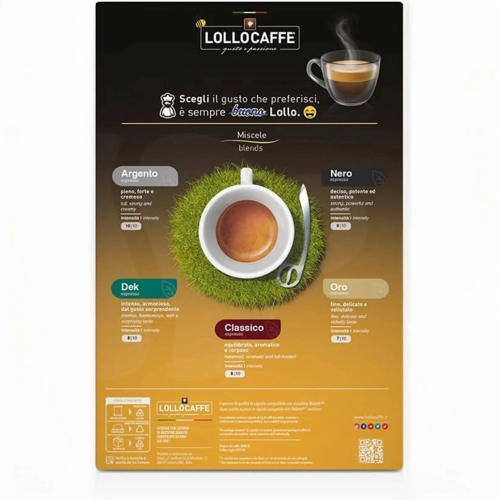 Lollo Caffè – Capsule Compatibili Bialetti® – Miscela Nera – Espresso Cremoso e Robusto - immagine 6