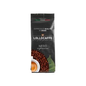 caffè in grani Lollo Caffè Miscela Nera espresso intenso gusto robusto crema spessa