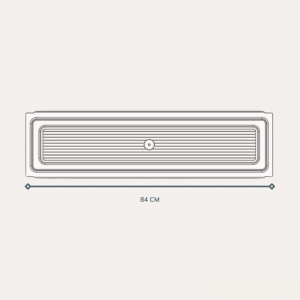 Scolapiatti 86 cm con Vaschetta Raccogli Gocce e Griglia Bicchieri – In Acciaio Cromato Protetto, per Pensile da 90 cm – Made in Italy - immagine 8