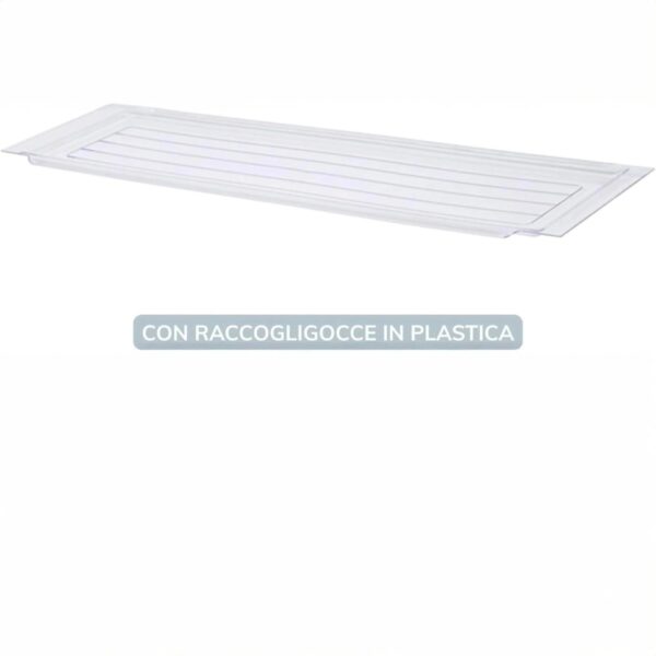 Scolapiatti da 56 cm in Acciaio Cromato con Vaschetta Raccogli Gocce – Per Pensili da 60 cm – Made in Italy, Resistente e Salvaspazio - immagine 3