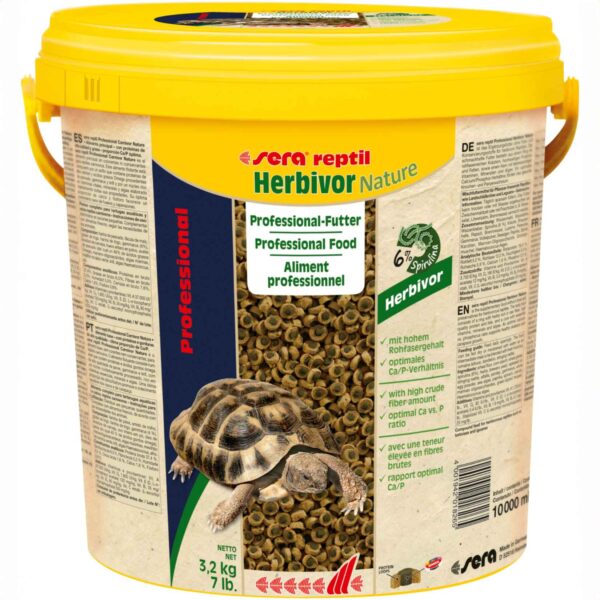 Sera Reptil Professional Herbivor 10L – mangime completo per iguane e tartarughe terrestri, naturale e bilanciato