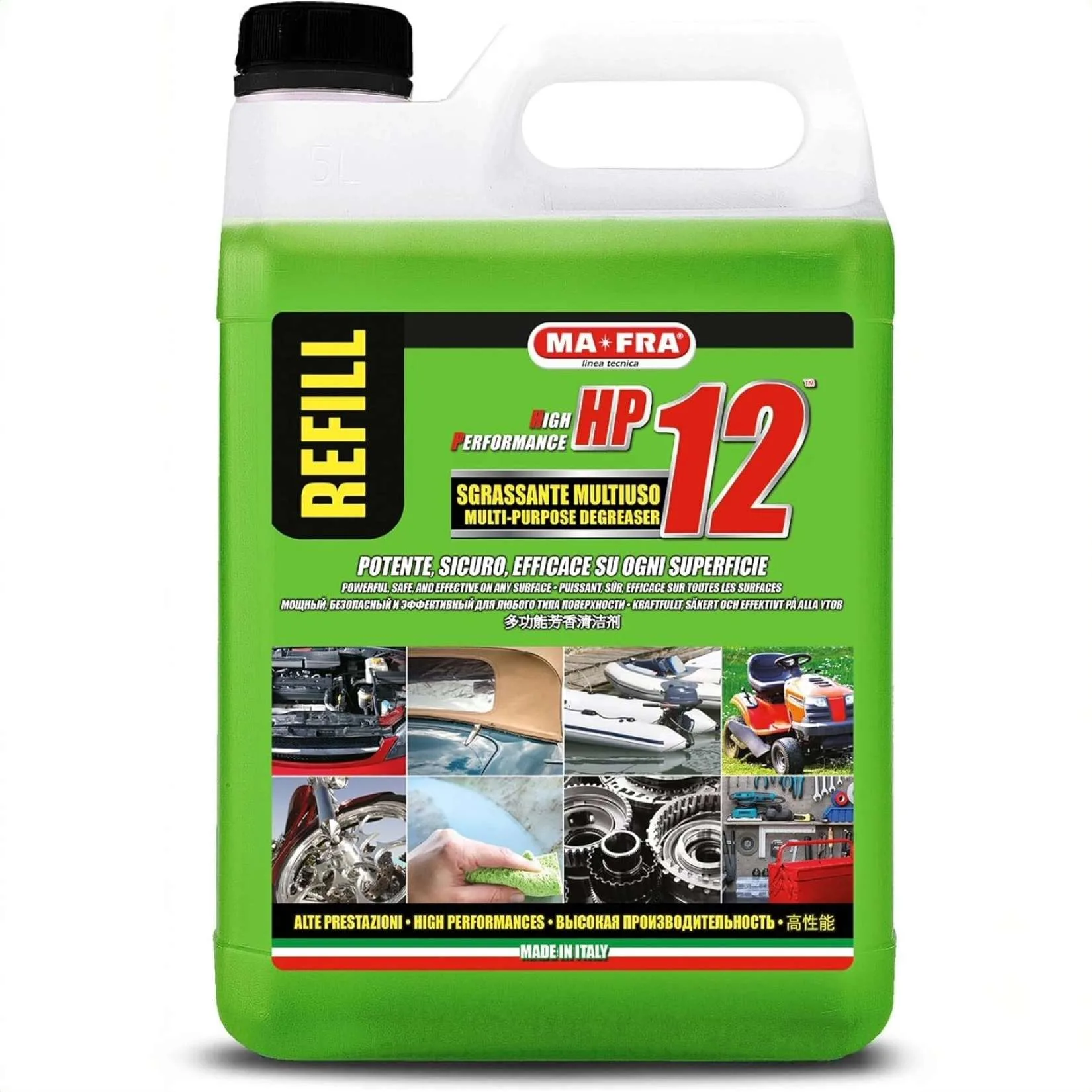 MaFra HP12 Sgrassatore Universale 4500 ml – multiuso per auto, moto e camper, potente e sicuro su tutte le superfici