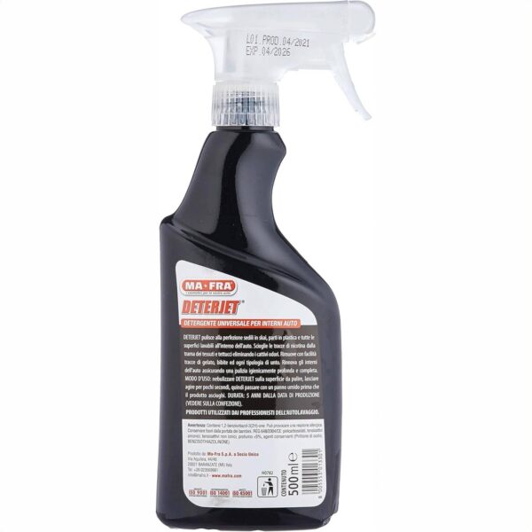MaFra Deterjet 500ml – Sgrassatore Detergente Multiuso Potente per Auto, Moto & Casa – (COD. H0782) - immagine 2