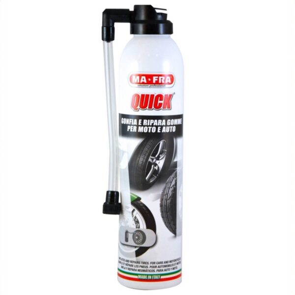 Ma-Fra Quick 300 ml – Spray Pronto Soccorso per Pneumatici Auto & Moto: Ripara e Gonfia Immediato (Con e Senza Camera d’Aria) - immagine 1