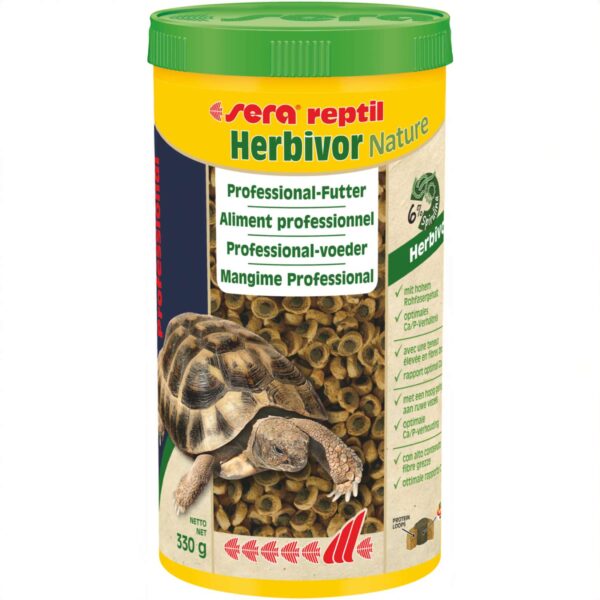 Sera Reptil Professional Herbivor Nature 1?L – Mangime Naturale per Iguane & Tartarughe Terrestri, Senza Coloranti né Conservanti - immagine 1