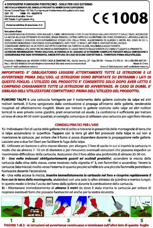 Mondo Verde Fumond Talpe – Granuli Repellenti Efficaci per Prato & Giardino - immagine 4