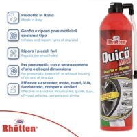 Rhütten Quico Maxi 750 ml – Spray Gonfia & Ripara Gomme per Auto, Moto, SUV & Campe - immagine 3