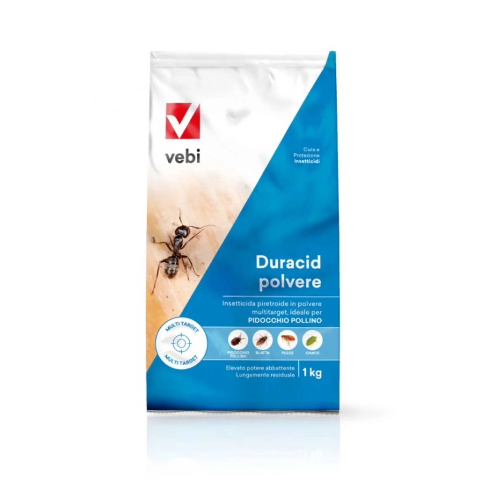 VEBI DURACID insetticida polvere 1kg micro polvere formiche zanzare scarafaggi cimici