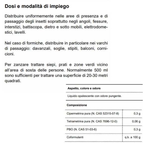 Vebi – Insetticida Acaricida Liquido 1 Litro – Azione Rapida Contro Insetti e Acari, Efficace su Infestazioni, Made in Italy - immagine 3
