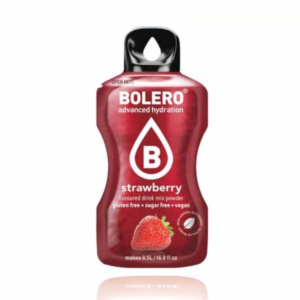 Bolero Stiks Fragola – Bevanda Istantanea al Gusto Fragola, Senza Zuccheri, Bustine da 3g – Gusto Dolce, Low Calorie, Ideale per Dieta e Sport - immagine 1
