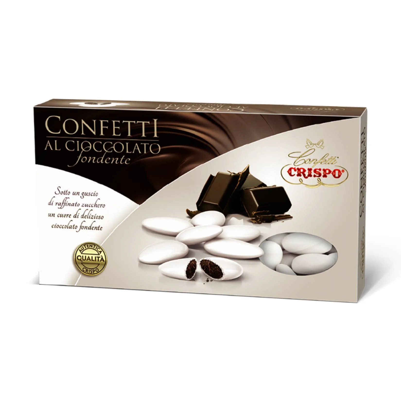 Confetti Crispo Cioccolato Fondente Bianchi 1 kg – Eleganza Pura Confetti Crispo Cioccolato Fondente Bianchi 1 kg – Eleganza Pura