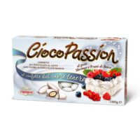 Confetti Crispo – CiocoPassion Meringa & Frutti di Bosco 1 kg – Cioccolato al Latte Ripieno di Meringa, Cuore di Cioccolato Bianco, Esplosione di Gusto