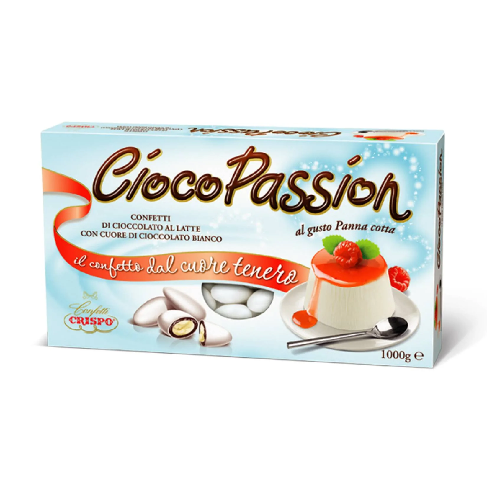 Confetti Crispo CiocoPassion Panna Cotta 1 kg – Cioccolato al Latte Ripieno di Crema Panna Cotta