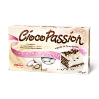 Confetti Crispo – CiocoPassion Stracciatella 1 kg – Ripieni Morbidi al Gusto Stracciatella, Eleganza & Dolcezza per Matrimoni & Feste Speciali