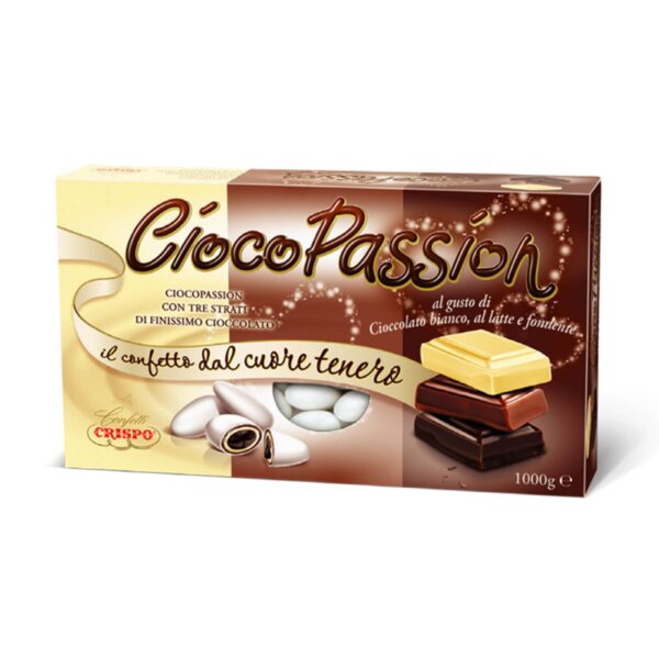 Confetti Crispo – CiocoPassion Triplo Cioccolato 1 kg – Tre Strati di Latte, Fondente & Bianco, Gusto Decadente per Matrimoni & Feste Speciali - immagine 1