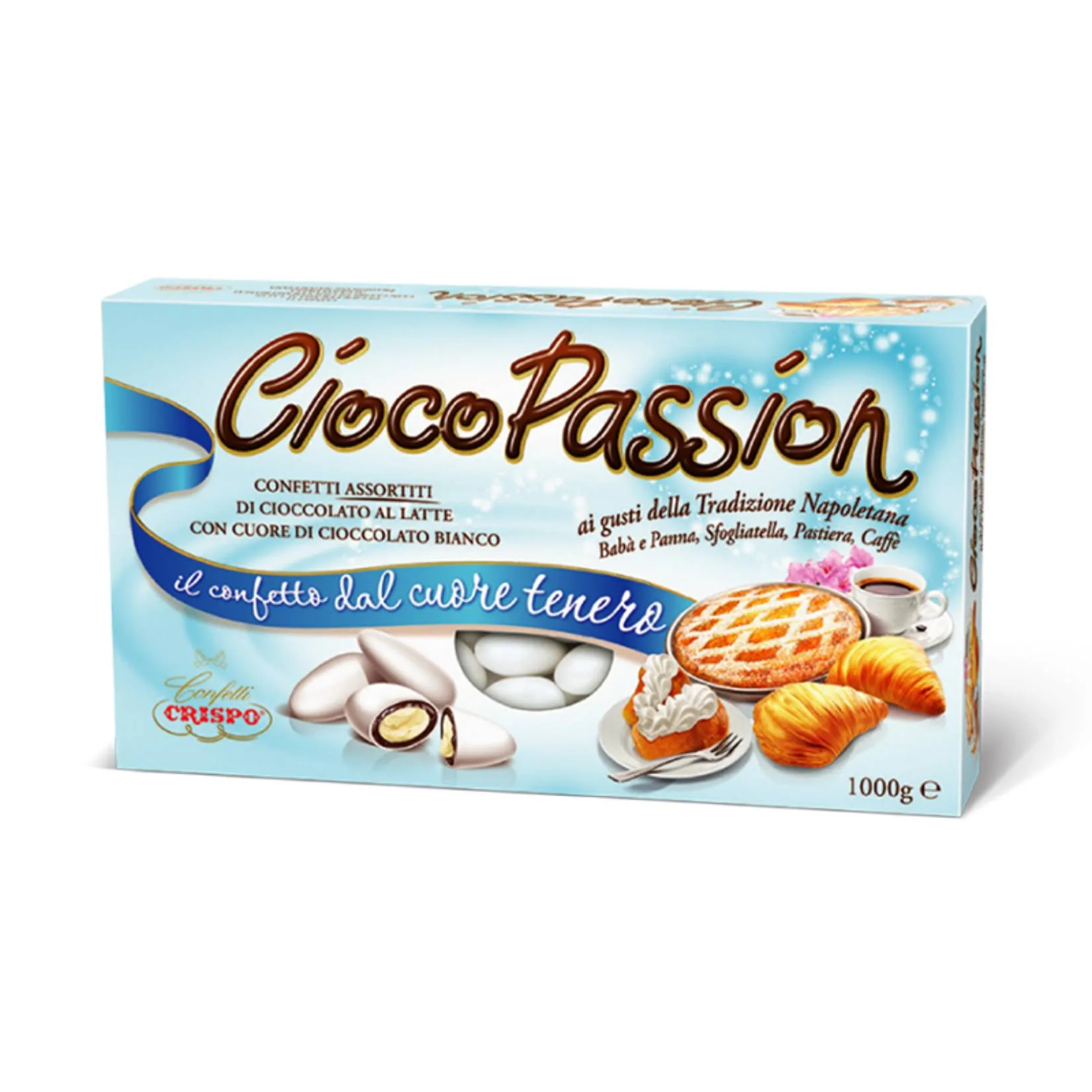 Confetti Crispo – CiocoPassion Tradizione Napoletana 1 kg – Ripieni Caffè, Babà, Pastiera & Sfogliatella, Gusto Partenopeo per Matrimoni & Feste - immagine 1