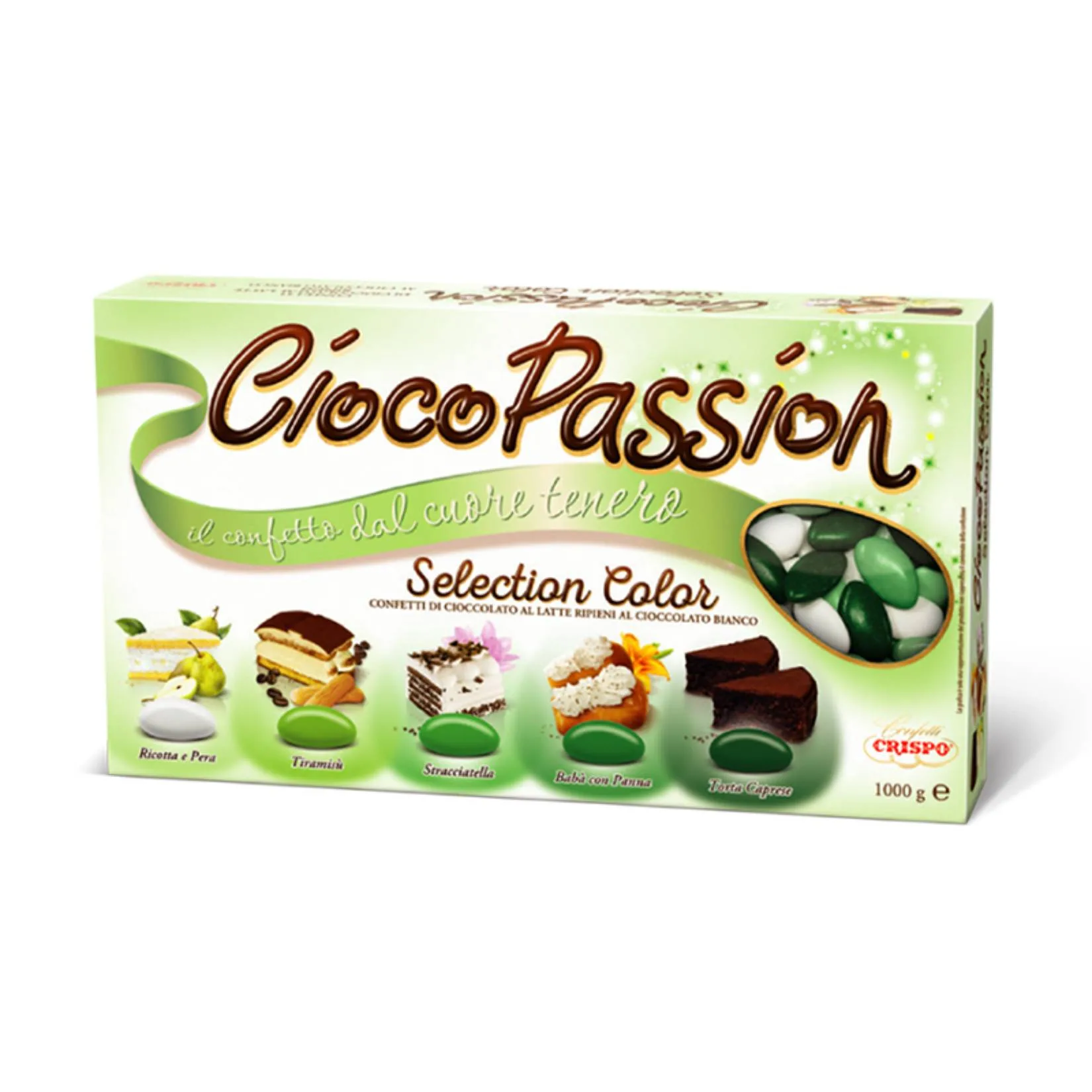 Crispo CiocoPassion Selection Color Verdi 1 kg – 5 Gusti Raffinati in Tonalità Verde per Matrimoni & Feste Crispo CiocoPassion Selection Color Verdi 1 kg – 5 Gusti Raffinati in Tonalità Verde per Matrimoni & Feste