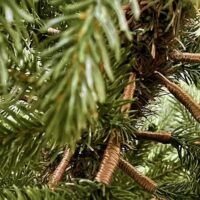 Albero di Natale 210 cm Modello Samu con Luci LED Calde e Base in Legno – 731 Rami Realistici in PE+PVC, Ø111 cm, Montaggio Ombrello e Giochi di Luce - immagine 5