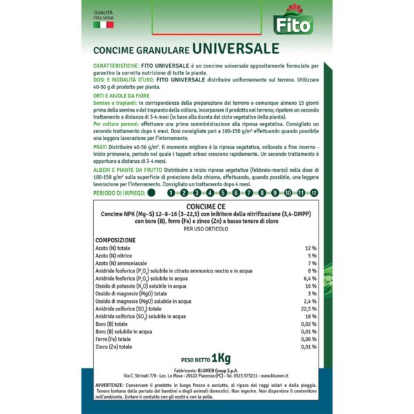 Fito Concime Universale a Lenta Cessione – Fertilizzante Granulare per Piante e Fiori, Nutrimento Duraturo - immagine 2