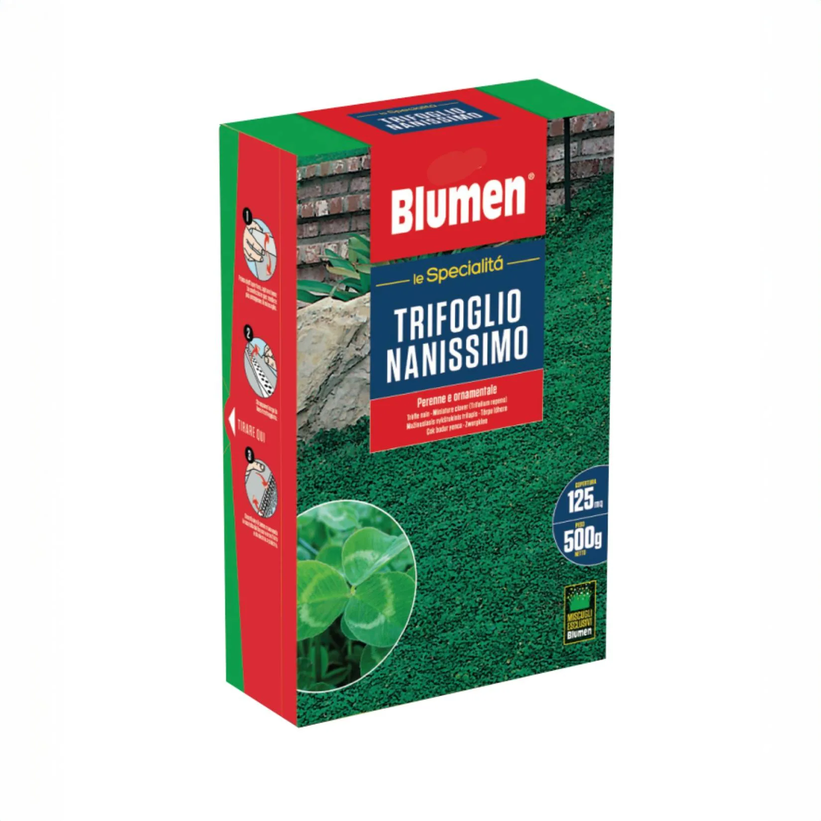 Semi Prato Trifoglio Blumen 500 g prato folto compatto resistente al caldo
