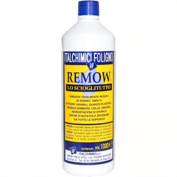 Italchimici - Remow - Scioglitutto rimuove vernice smalti pitture colle grasso sporco - 1 Litro - immagine 1