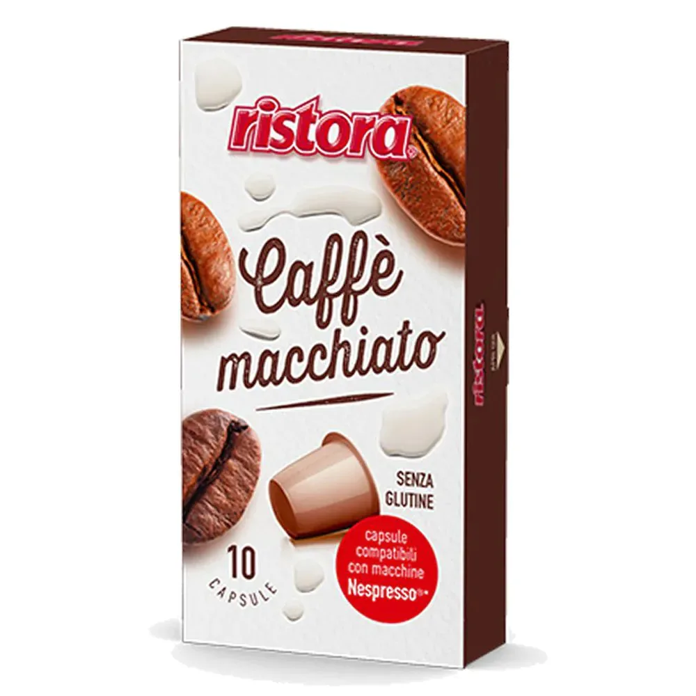Ristora Caffè Macchiato 60 capsule compatibili Nespresso – cremoso e aromatico Ristora Caffè Macchiato 60 capsule compatibili Nespresso – cremoso e aromatico