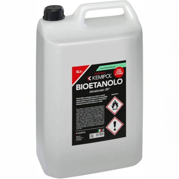 Kemipol 5 Litri – Bioetanolo Ecologico Inodore per Camini – Combustibile Naturale Liquido - immagine 1