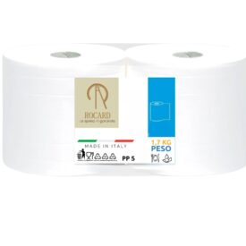 Rocard 2 Rotoli Carta Asciugatutto 1600 strappi 2 veli pura cellulosa extra resistente con microgoffratura