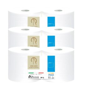 Rocard 6 Rotoli Carta Asciugatutto 4800 strappi 2 veli pura cellulosa extra resistente con microgoffratura