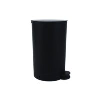 MSV Pattumiera Bagno 3L Osaki nero opaco a pedale con coperchio e secchio interno estraibile
