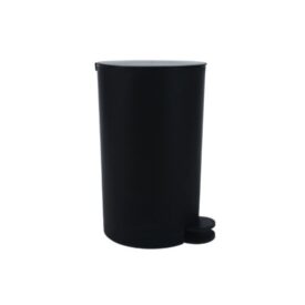 MSV Pattumiera Bagno 3L Osaki nero opaco a pedale con coperchio e secchio interno estraibile