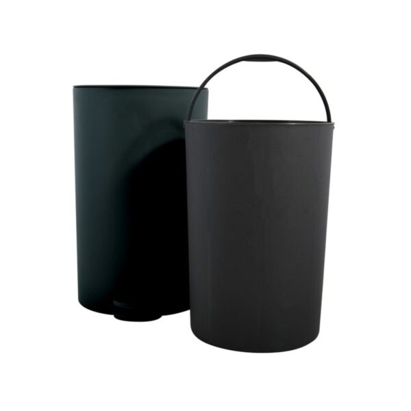 MSV –  Pattumiera Bagno 3L Osaki – Cestino a Pedale con Coperchio e Secchio Interno Estraibile, Compatta e Elegante, Nera - immagine 4