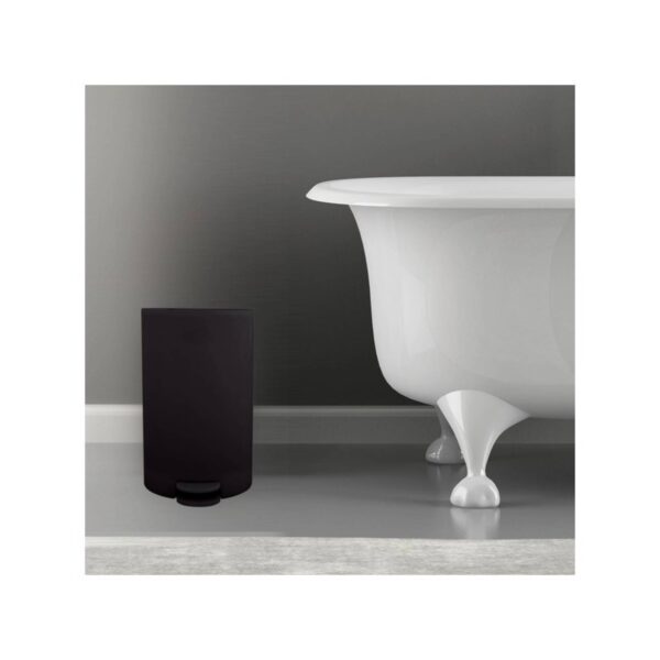 MSV –  Pattumiera Bagno 3L Osaki – Cestino a Pedale con Coperchio e Secchio Interno Estraibile, Compatta e Elegante, Nera - immagine 5