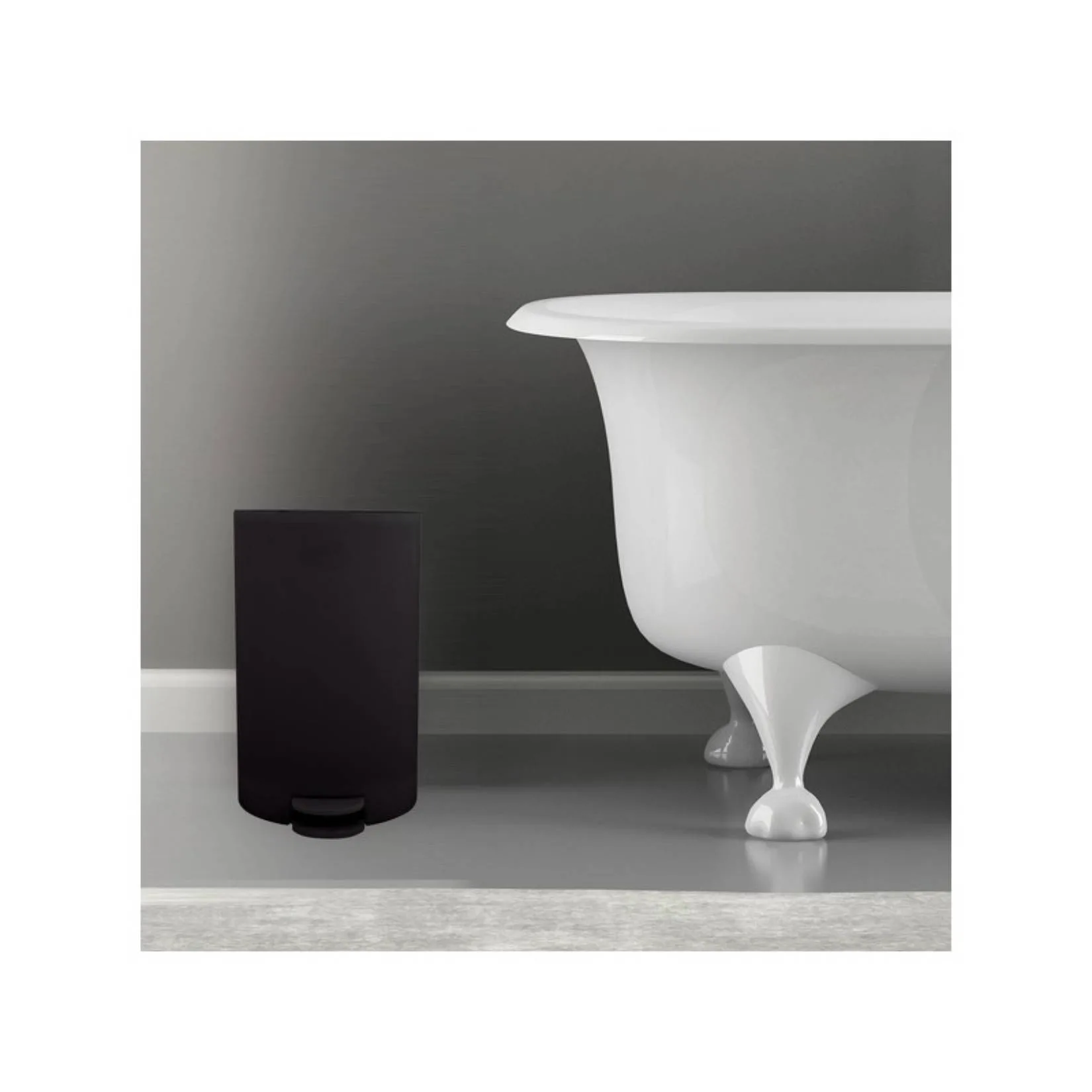 MSV –  Pattumiera Bagno 3L Osaki – Cestino a Pedale con Coperchio e Secchio Interno Estraibile, Compatta e Elegante, Nera - immagine 5