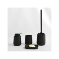 MSV –  Dispenser Sapone Liquido Maonie – Dosatore 300 ml in Ceramica Nero Opaco, Elegante e Resistente - immagine 3