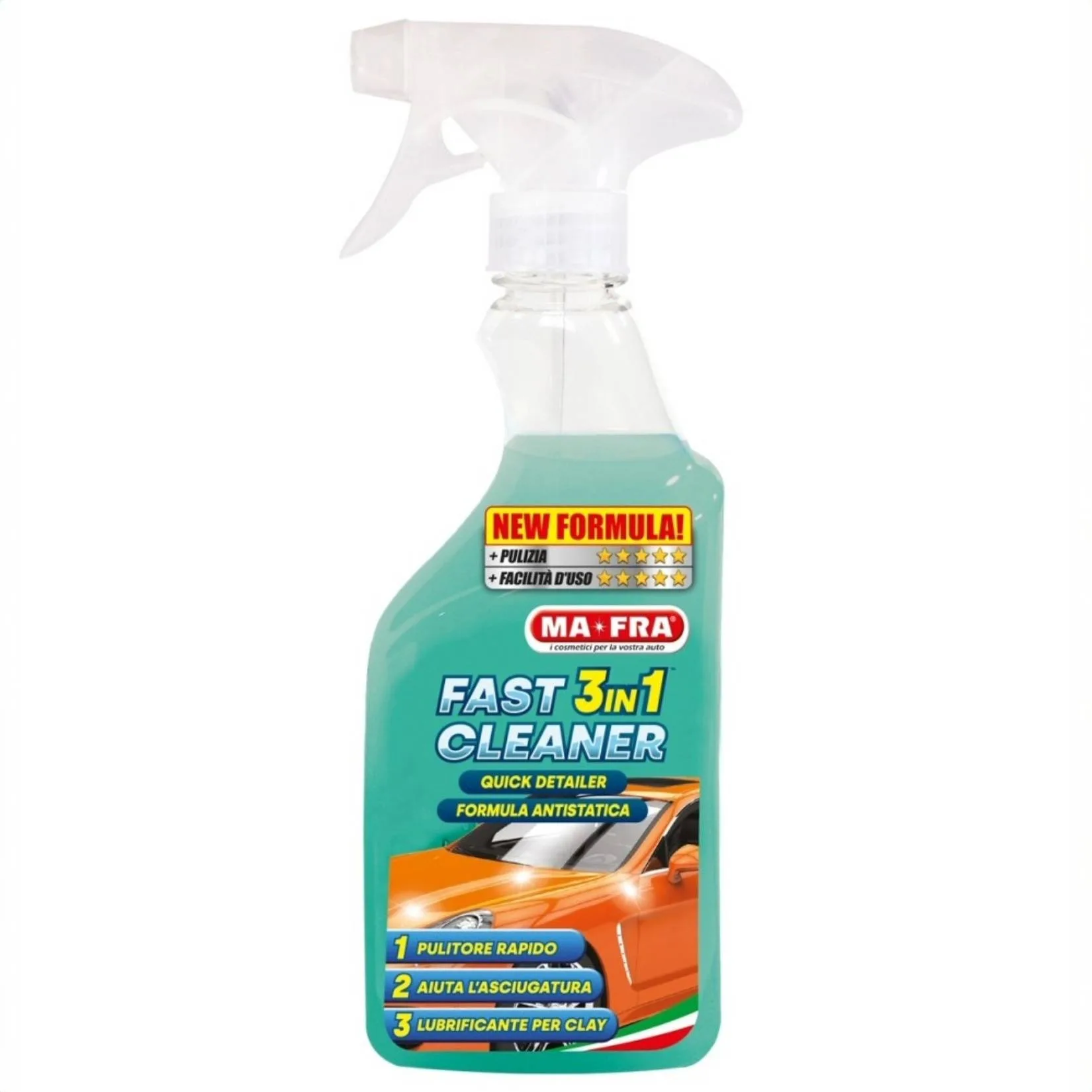 Ma-Fra Fast Cleaner 3in1 Quick Detailer 500 ml pulitore rapido auto lucidante clay lube anti pioggia anti impronte