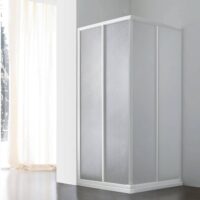 Garofalo Box Doccia Angolare 80x80 cm – Cabina Acrilico con Porte Scorrevoli e Profili in Alluminio Regolabile –  Altezza: 183 cm - immagine 4