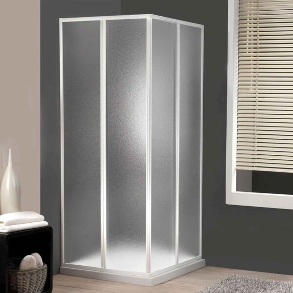 Garofalo Box Doccia Angolare 80x80 cm – Cabina Acrilico con Porte Scorrevoli e Profili in Alluminio Regolabile –  Altezza: 183 cm - immagine 2